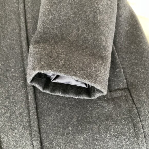 Cole Haan Men's Gray Wool Blend Melton Topcoat Coat Jacket Size Small $325 RV - Picture 12 of 14
